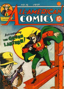 綠燈俠首次在“全美連環漫畫”#16 登場 (1940年7月)
