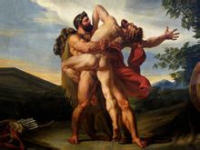 赫拉克勒斯和巨人安泰俄斯搏鬥