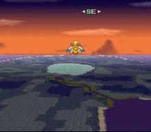 遊戲世界地圖，主角乘坐飛龍芙拉米俯瞰世界