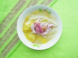 火腿娃娃菜湯