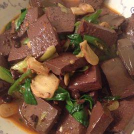 香蒜燒鴨血 香蒜燒鴨血