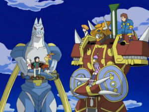 在凱撒暴龍獸胸前的小泉