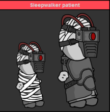 夢遊症患者（左）和夢遊症實驗品（右）