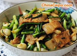 野蒜炒五花肉 野蒜炒五花肉