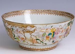 清代廣彩人物紋大碗 清代廣彩人物紋大碗