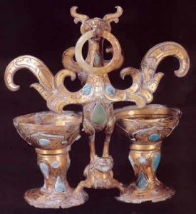 銅朱雀銜環杯 銅朱雀銜環杯