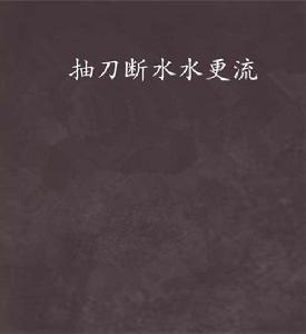 抽刀斷水水更流 抽刀斷水水更流