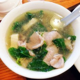 汆生菜肉片湯 汆生菜肉片湯