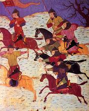 波斯人繪製的蒙古騎兵征戰圖