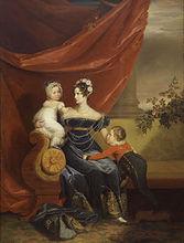 亞歷山德拉和長女瑪麗婭女大公、長子亞歷山大二世
