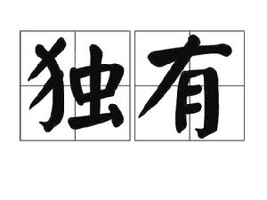 獨有 獨有