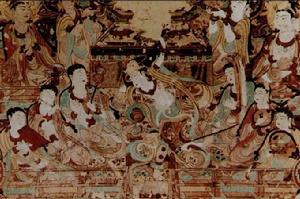 伎樂圖[唐代佚名創作壁畫]