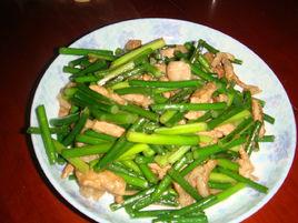 羊肉炒蒜苔 羊肉炒蒜苔