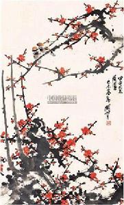 紅梅迎春立軸 紅梅迎春立軸