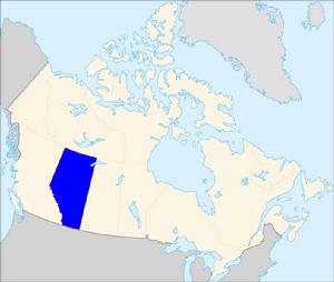 阿爾伯塔在加拿大的位置