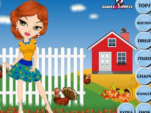 打扮感恩節女孩 打扮感恩節女孩