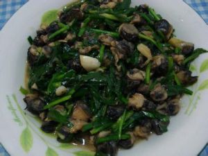 螺絲肉炒韭菜 螺絲肉炒韭菜