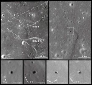 日本“月亮女神”號探測器拍攝到月球神秘的天窗洞穴