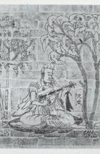 南京六朝磚室墓磚畫《竹林七賢與榮啟期》之阮鹹