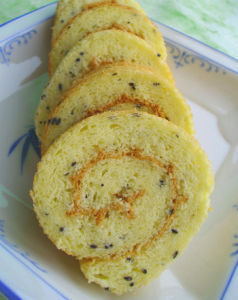 黑芝麻蛋糕卷無泡打粉 黑芝麻蛋糕卷無泡打粉