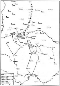 岳家軍第四次北伐路線圖