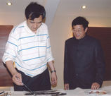 與著名美術理論家陳傳席先生在一起