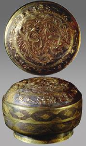 銀鎏金鳳紋大盒