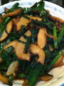 韭菜炒鮑魚 韭菜炒鮑魚