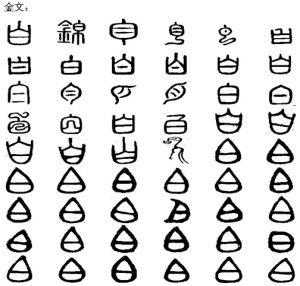 白字金文