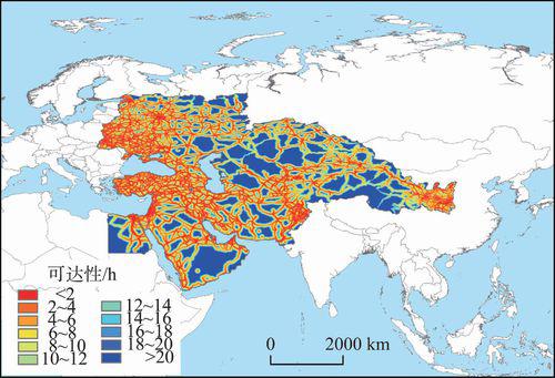 “絲綢之路經濟帶”城市可達性