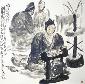 《悠悠歲月》系列之四〔180×180cm〕  2008年入選第三屆北京國際美術雙年展