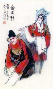京劇人物《金玉奴》