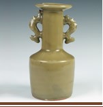 南宋龍泉窯青瓷魚耳瓶 南宋龍泉窯青瓷魚耳瓶