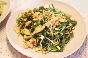 雞蛋韭菜炒豆芽