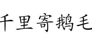 千里寄鵝毛