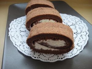 可可豆沙蛋糕卷 可可豆沙蛋糕卷