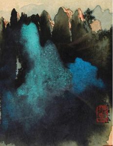 《潑彩山水》 《潑彩山水》