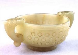 明代青白玉杯 明代青白玉杯