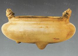 漳窯蟠螭耳乳足爐 漳窯蟠螭耳乳足爐