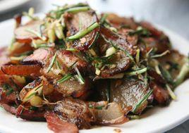 野胡蔥炒臘肉 野胡蔥炒臘肉