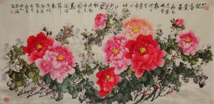 王壽谷先生國畫作品-《花開富貴圖》