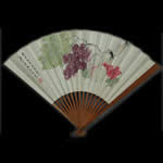 近代沈炳儒設色蔬果圖扇 近代沈炳儒設色蔬果圖扇