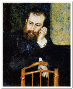 《希斯萊肖像》，1868 年，82 x 66 cm，瑞士蘇黎世比爾勒基金會。