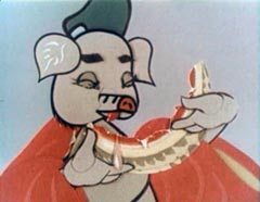 剪紙動畫《豬八戒吃西瓜》 