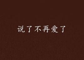 說了不再愛了 說了不再愛了