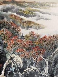 應野平繪愛晚亭圖 應野平繪愛晚亭圖