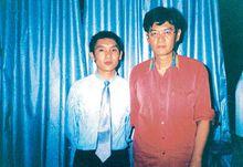 1999年10月，與台灣詩人楊平在廣州。