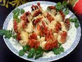 炸菊花蝦包 炸菊花蝦包