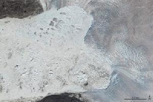 7月10日衛星拍攝的Jakonbshavn冰川