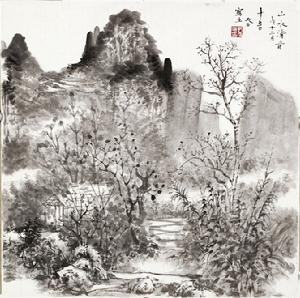 （圖）中國山水畫家尹天石作品